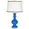 Royal Blue Apothecary Table Lamp with Ric-Rac Trim