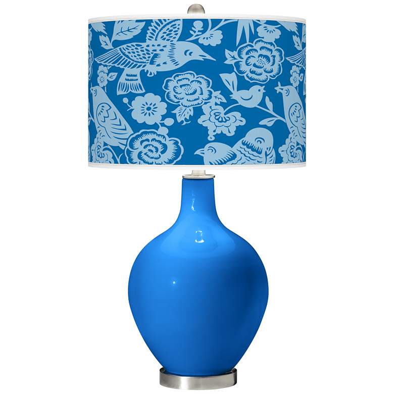 Image 1 Royal Blue Aviary Ovo Table Lamp
