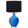 Royal Blue Black Shade Ovo Table Lamp