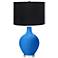 Royal Blue Black Shade Ovo Table Lamp