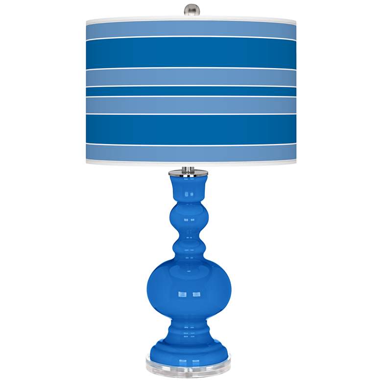 Image 1 Royal Blue Bold Stripe Apothecary Table Lamp