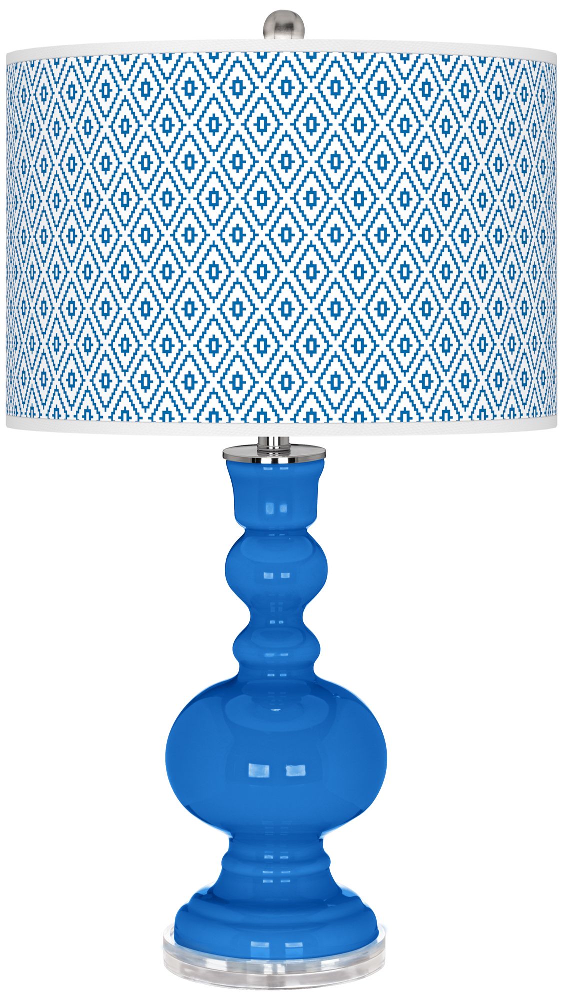 Image Royal Blue Diamonds Apothecary Table Lamp