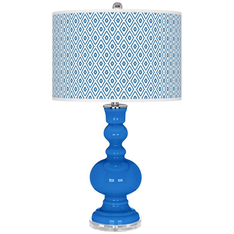 Image 1 Royal Blue Diamonds Apothecary Table Lamp