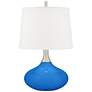 Royal Blue Felix Modern Table Lamp with Table Top Dimmer