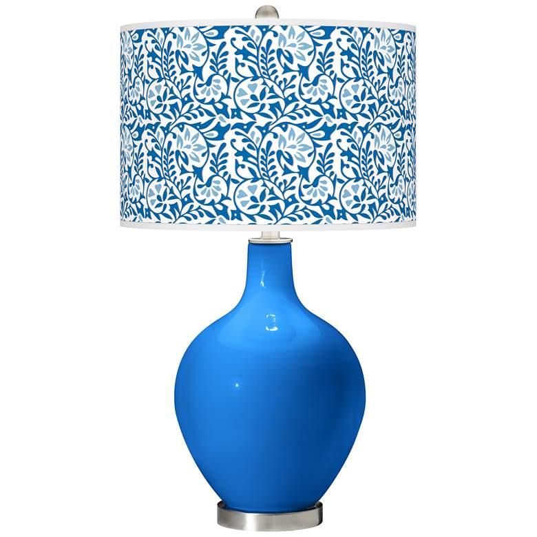 Image 1 Royal Blue Gardenia Ovo Table Lamp