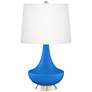 Royal Blue Gillan Glass Table Lamp with Dimmer