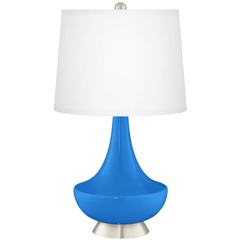 Image 2 Royal Blue Gillan Glass Table Lamp