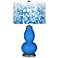 Royal Blue Mosaic Giclee Double Gourd Table Lamp