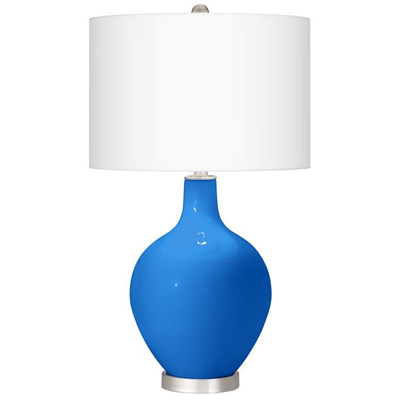Image 2 Royal Blue Ovo Table Lamp With Dimmer