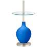 Royal Blue Ovo Tray Table Floor Lamp