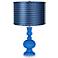 Royal Blue - Satin Blue Zig Zag Shade Apothecary Lamp