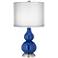 Royal Blue Sheer Double Shade Small Gourd Accent Lamp