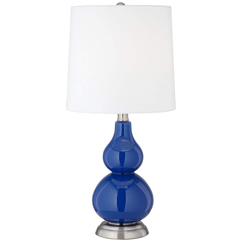 Image 1 Royal Blue Small Gourd Accent Table Lamp