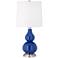 Royal Blue Small Gourd Accent Table Lamp