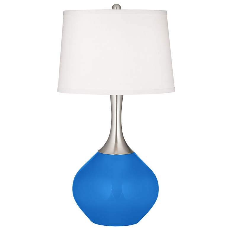 Image 2 Royal Blue Spencer Table Lamp with Dimmer