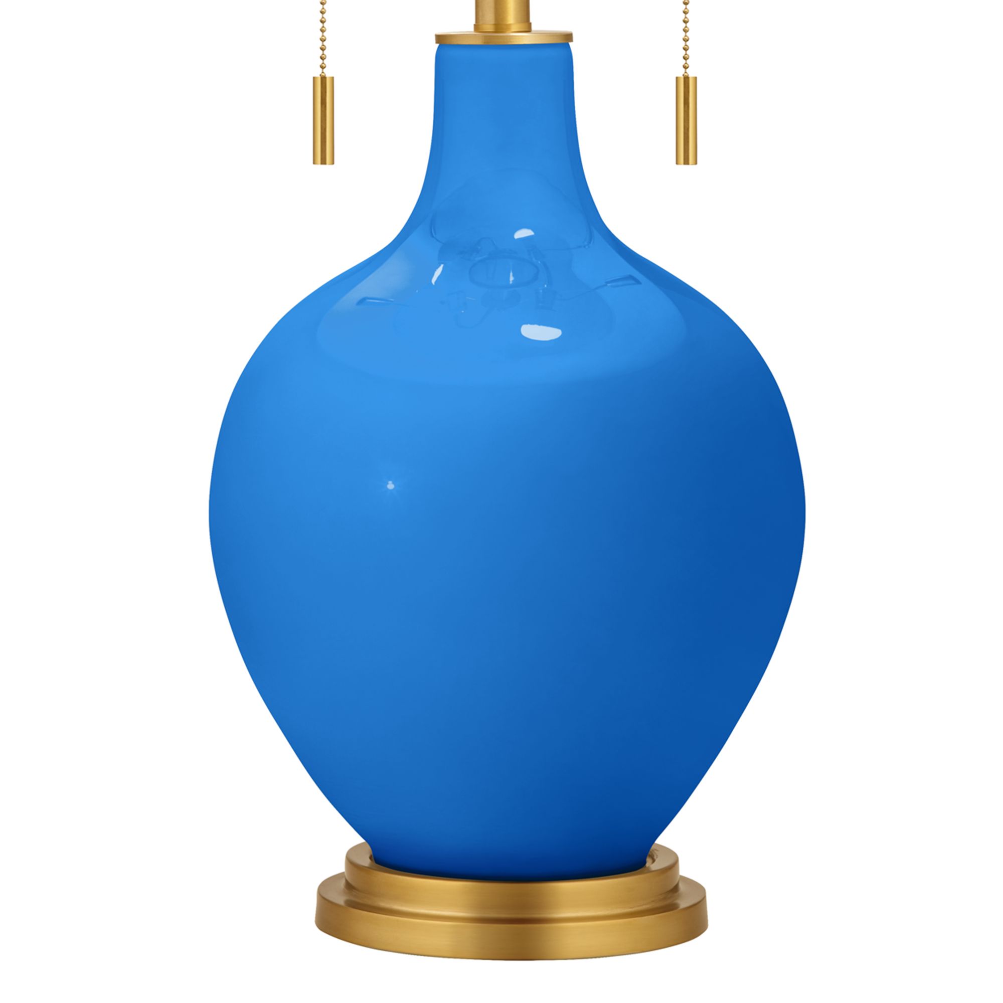 Image 3 Royal Blue Toby Brass Accents Table Lamp more views