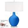 Royal Blue Toby Table Lamp with Dimmer