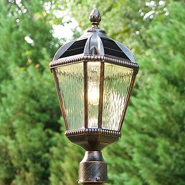 Royal Bulb 18"H Brushed Bronze Solar LED Outdoor Post Light