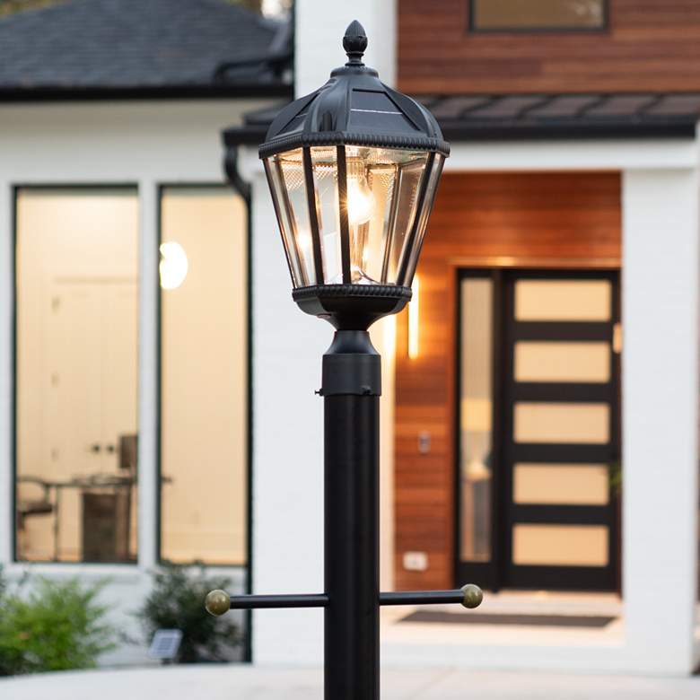 Image 3 Royal Bulb 18" High Black Solar LED Outdoor Post Light more views