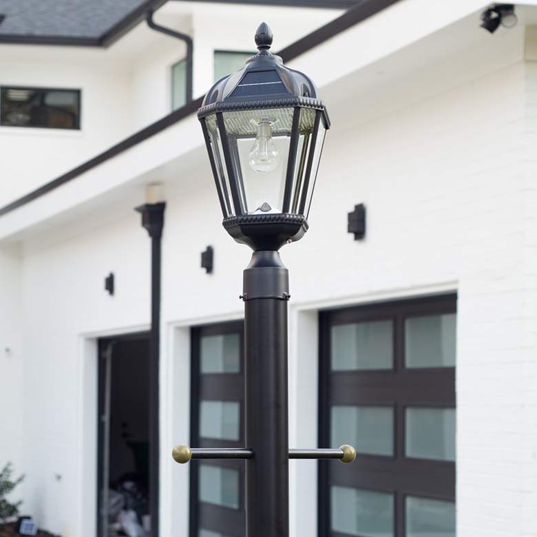 Image 4 Royal Bulb 18" High Black Solar LED Outdoor Post Light more views