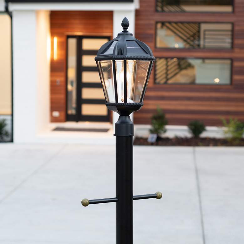 Image 5 Royal Bulb 18" High Black Solar LED Outdoor Post Light more views