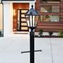 6_Royal Bulb 18" High Black Solar LED Outdoor Post Light more views