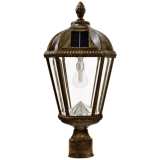 Royal Bulb 18&quot; High Bronze Outdoor Solar Powered LED Post-Mount Lamp