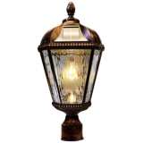 Royal Bulb 18&quot;H Brushed Bronze Solar LED Outdoor Post Light
