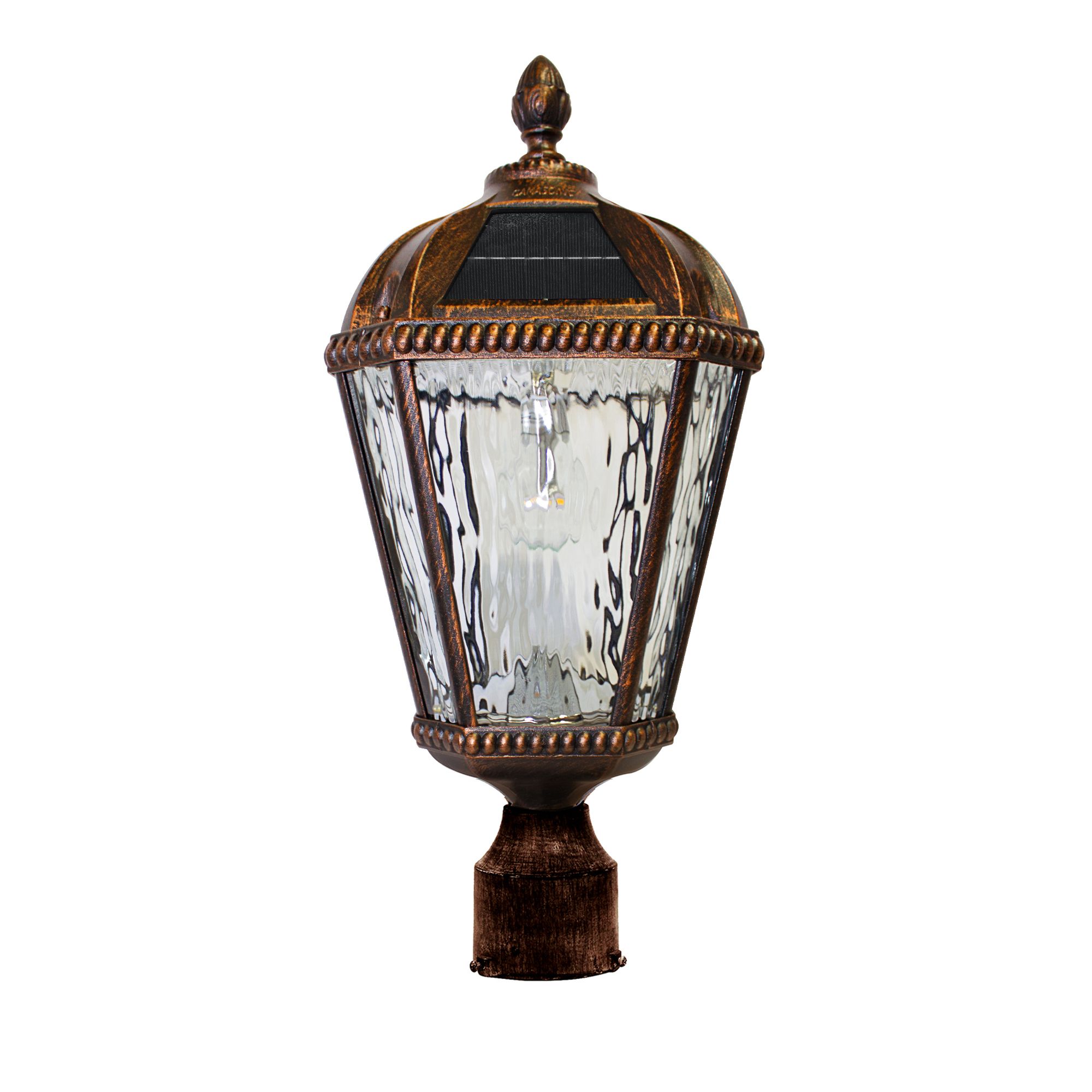 Image 4 Royal Bulb 18"H Brushed Bronze Solar LED Outdoor Post Light more views