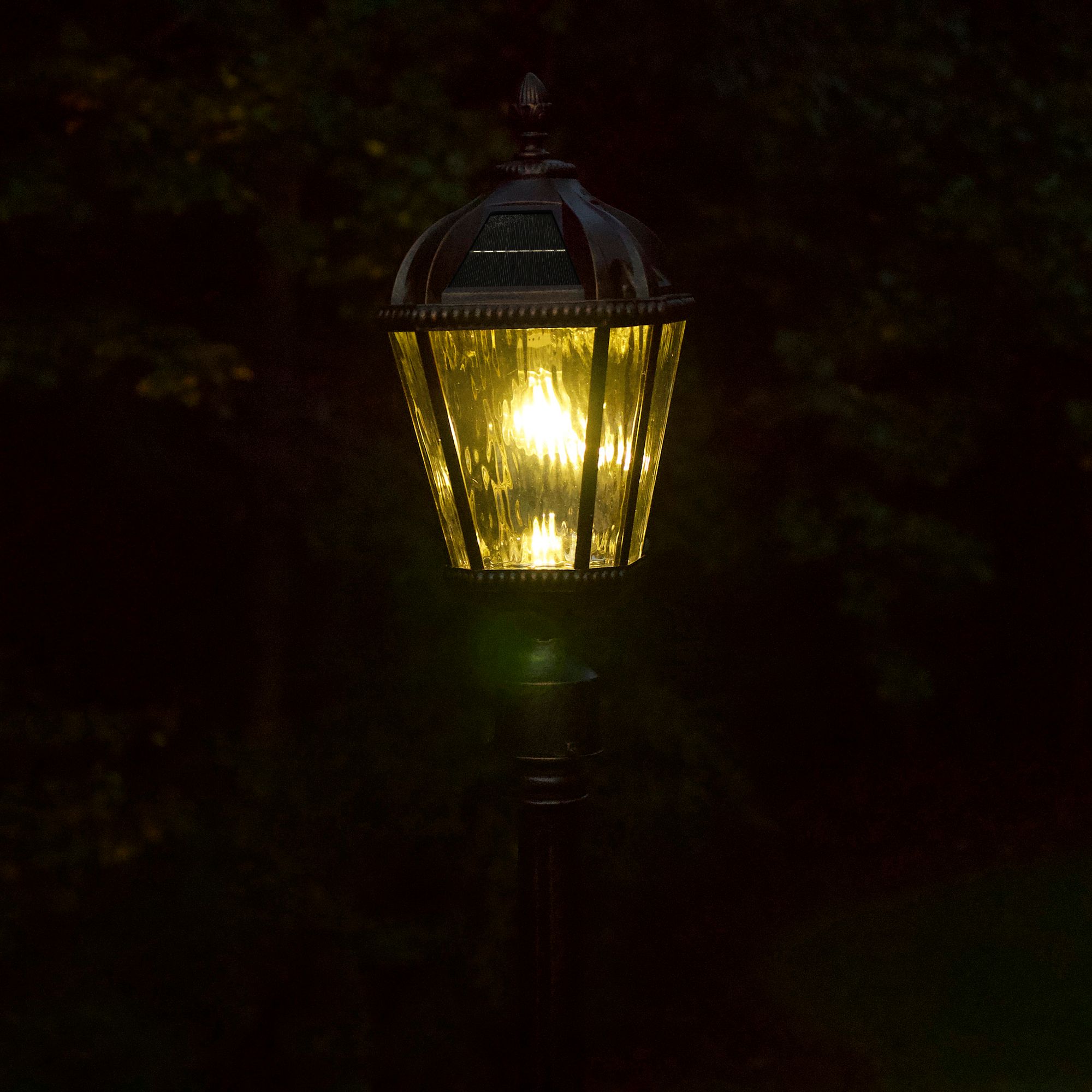 Watch A Video About the Royal Bulb Brushed Bronze Solar LED Outdoor Post Light