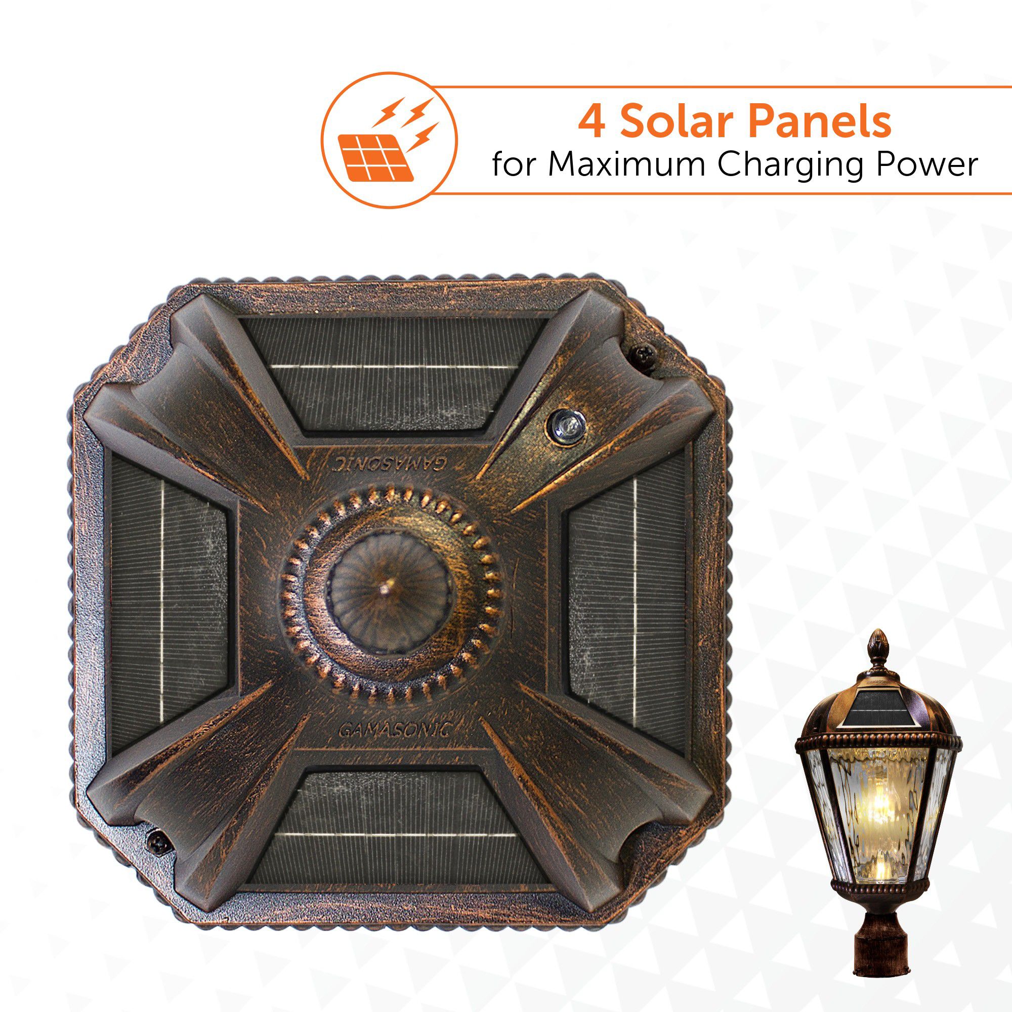 Watch A Video About the Royal Bulb Brushed Bronze Solar LED Outdoor Post Light