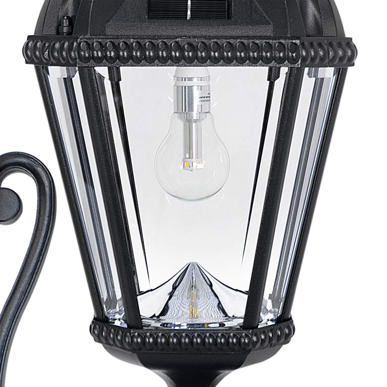 Image 2 Royal Bulb 21" High Black Solar LED Outdoor Wall Light more views