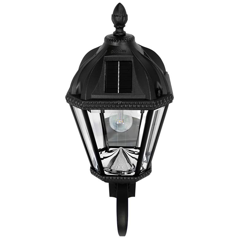 Image 3 Royal Bulb 21 inch High Black Solar LED Outdoor Wall Light more views