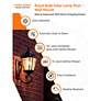7_Royal Bulb 21"H Brushed Bronze Solar LED Outdoor Wall Light more views