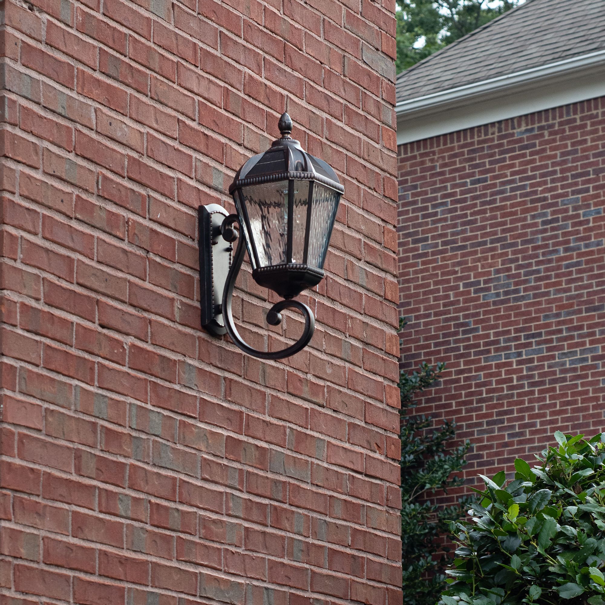 Watch A Video About the Royal Brushed Bronze Solar LED Outdoor Wall Light