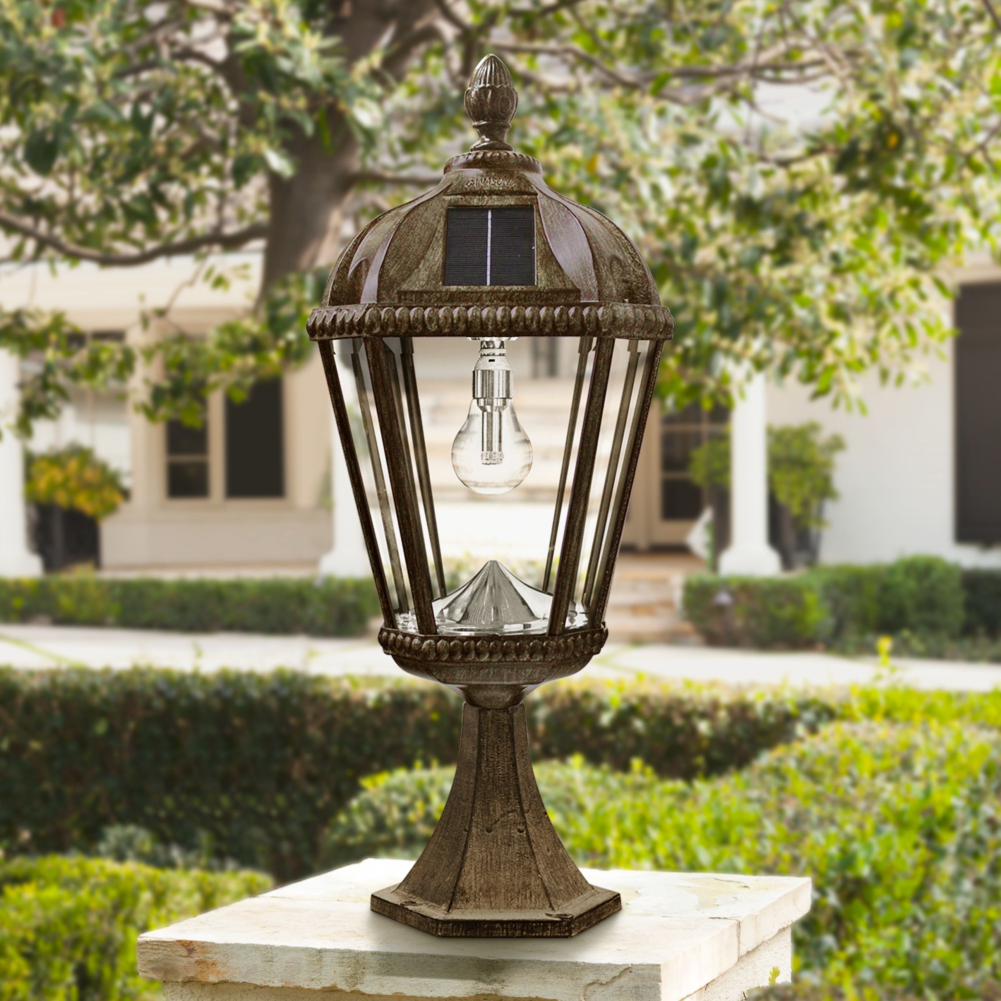 Solar patio on sale post lights