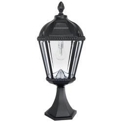Royal Bulb 23" High Black Solar LED Pier Mount Light