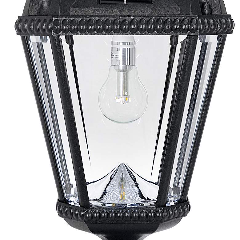Image 2 Royal Bulb 23 inch High Black Solar LED Pier-Mount Light more views