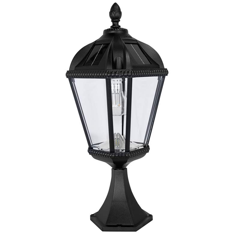 Image 3 Royal Bulb 23" High Black Solar LED Pier Mount Light more views