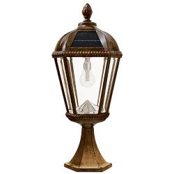 Royal Bulb 23"H Weathered Bronze Solar LED Pier Mount Light