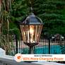 4_Royal Bulb 23"H Weathered Bronze Solar LED Pier Mount Light more views
