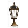 5_Royal Bulb 23"H Weathered Bronze Solar LED Pier Mount Light more views