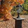 6_Royal Bulb 23"H Weathered Bronze Solar LED Pier Mount Light more views