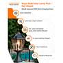 7_Royal Bulb 23"H Weathered Bronze Solar LED Pier Mount Light more views