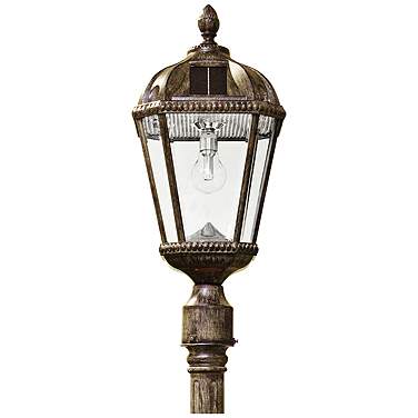 Royal Bulb 87"H Bronze Solar LED Outdoor Post Light w/ Base