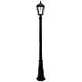 3_Royal Bulb 87"H Black Solar LED Outdoor Post Light w/ Base