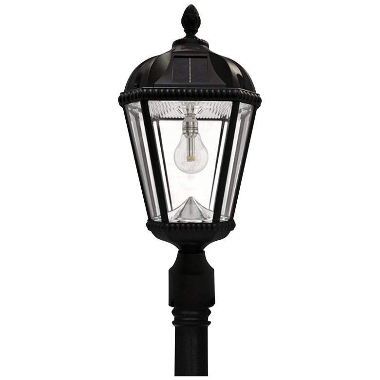 Image 3 Royal Bulb 87"H Black Solar LED Outdoor Post Light w/ Base more views