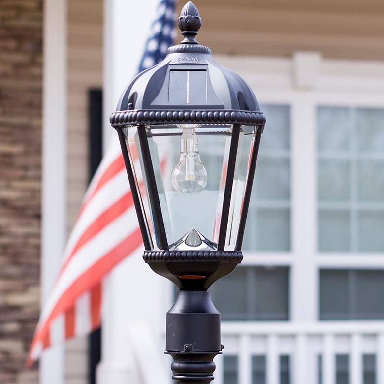 Image 5 Royal Bulb 87"H Black Solar LED Outdoor Post Light w/ Base more views
