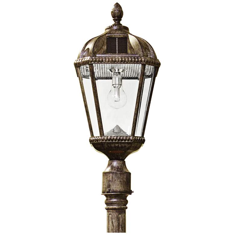 Image 1 Royal Bulb 87"H Bronze Solar LED Outdoor Post Light w/ Base