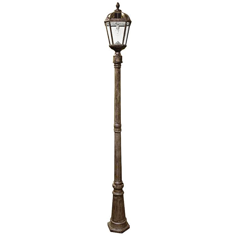 Image 2 Royal Bulb 87"H Bronze Solar LED Outdoor Post Light w/ Base more views